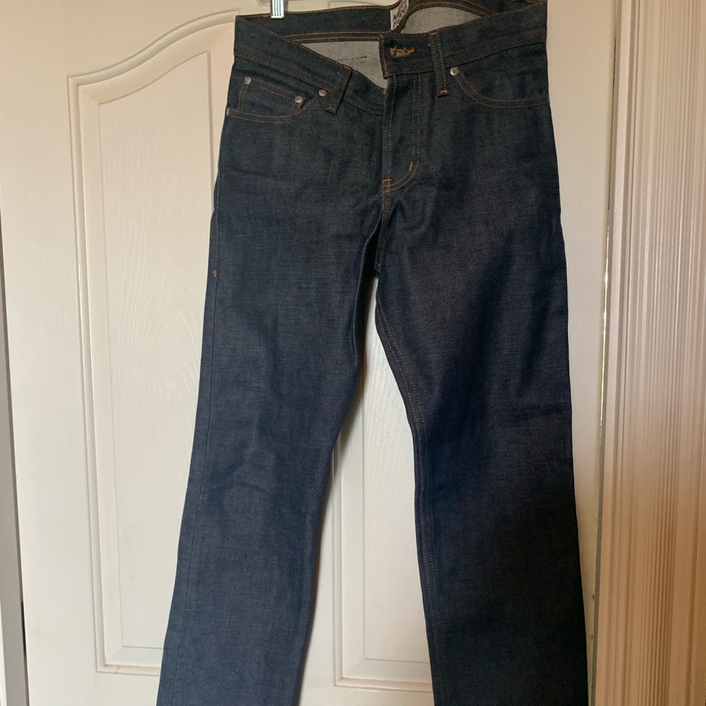 Men’s Naked and Famous Denim jeans.